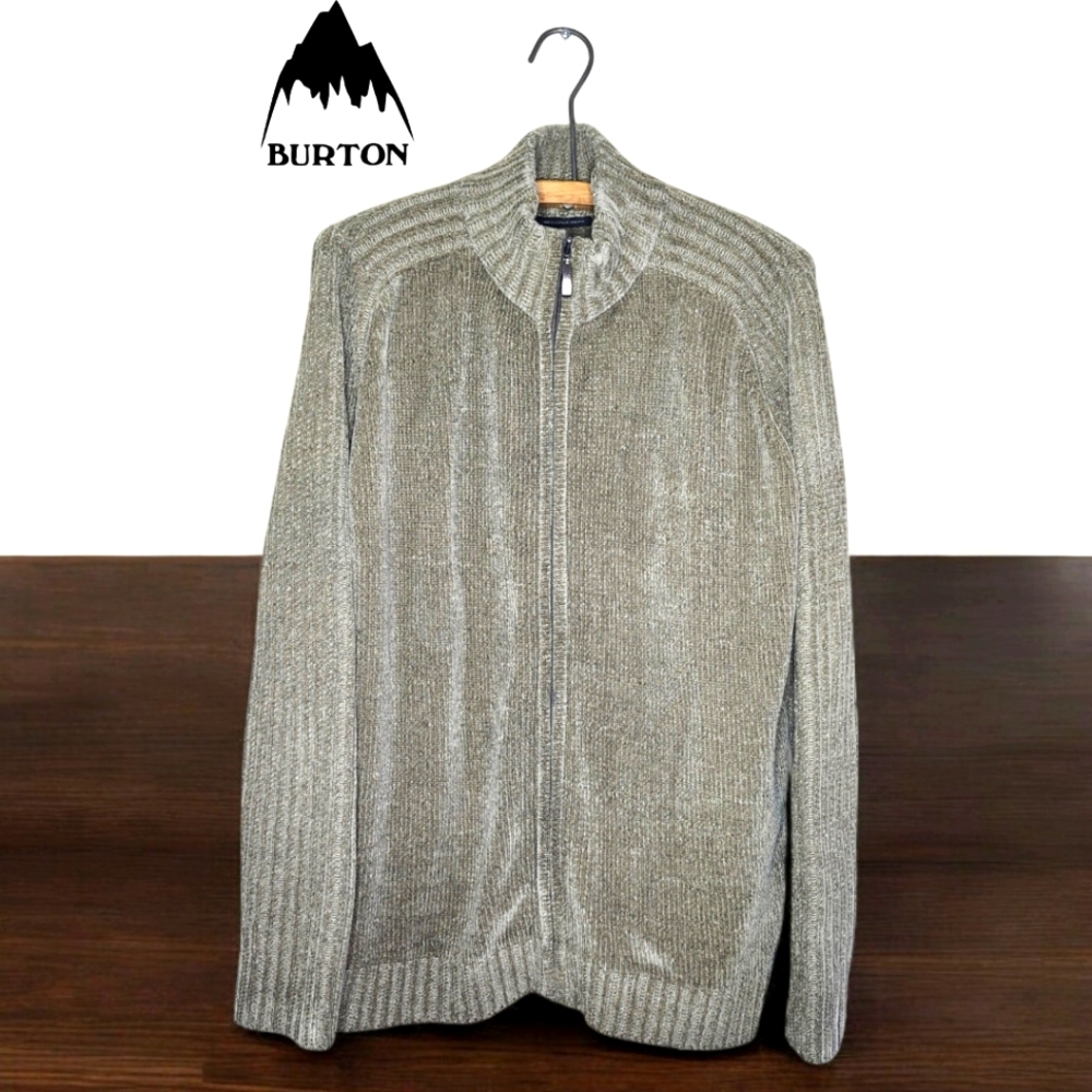 BURTON Greenish Chenille Sweater- Large